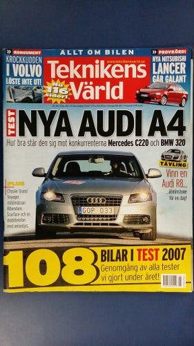 Teknikens Värld nr 26 2007: Mercedes C220 CDI, BMW 320d, Audi A4 TDI, Jaguar XJ