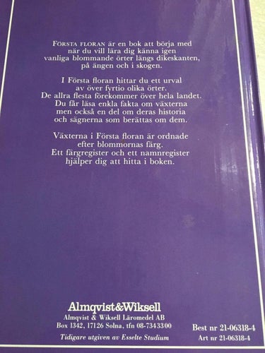 Förta Floran Lindell Inbunden Ny