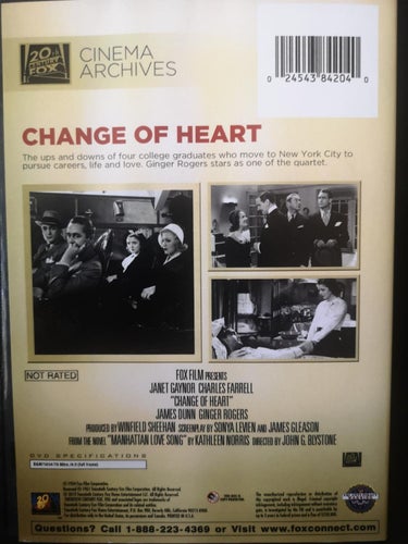 Change of Heart (1934) John G Blystone med Janet Gaynor, Charles Farrell