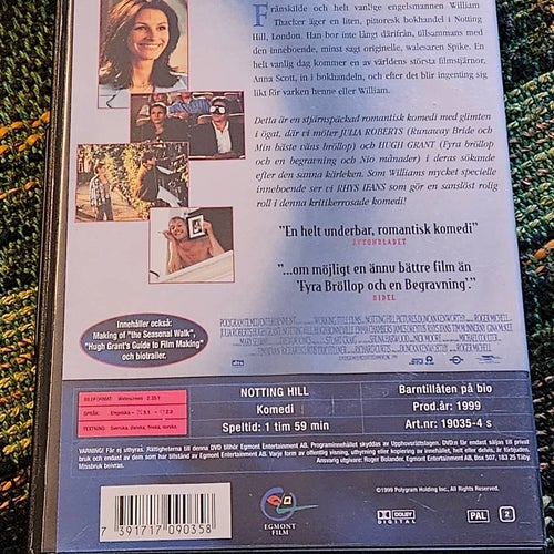 NOTTING HILL - DVD ,SV TEXT