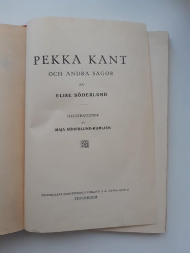 Pekka Kant och andra sagor av Elise Söderlund, okänt publiceringsår