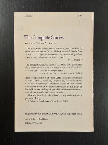 Kafka: The Complete Stories av Franz Kafka, 1983