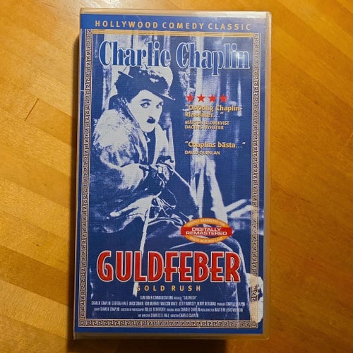 Guldrush (VHS) Sv Guldfeber Charlie Chaplin Komedi