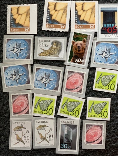 Högvalörer,Självhäftande, nom 800 kr.