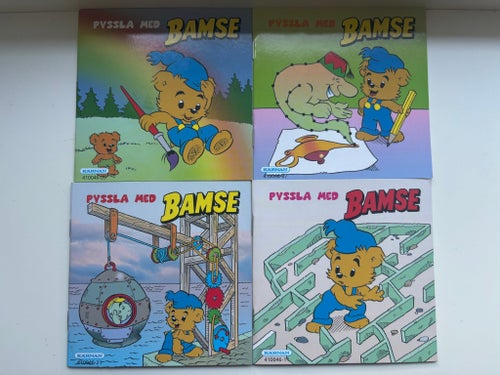 4 stycken pixi-böcker Pyssla med Bamse