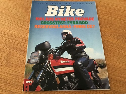BIKE NR 2 1981 YAMAHA 750,BMW R 80 G,KAWASAKI GPZ,LAVERDA,HONDA CBX,HUSQVARN,KTM