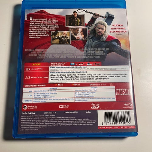 Thor: The Dark World (2013) - Blu-ray 3D - Svensk utgåva