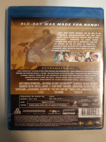 Blu-ray Die Another Day James Bond 007 Svensk text INPLASTAD