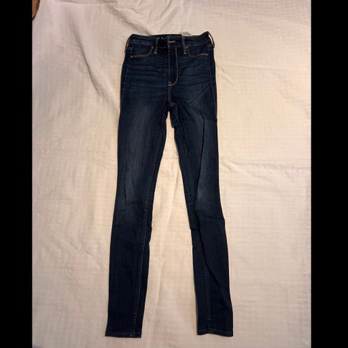 Hollister blåa stretchjeans, storlek W25 L30