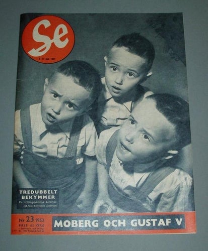 SE nr 23 1952 - Trillingarna Wahlström, Anne-Lise Frankfurt