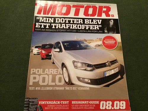 MOTOR NR 8 2009 DÄCKTEST,POLO,AUDI A5 SPORTBACK,SEAT EXEO,GOLF,