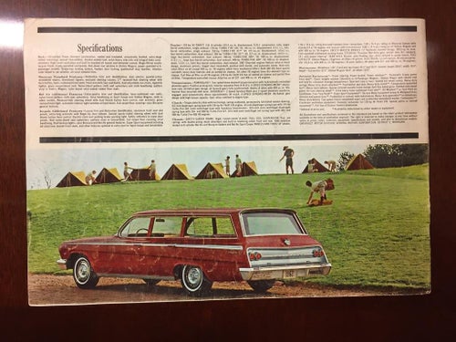 Försäljningsbroschyr Chevrolet 1962