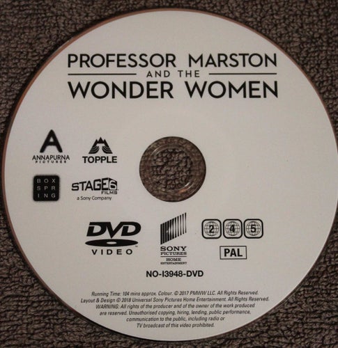 PROFESSOR MARSTON AND THE WONDER WOMEN endast skiva