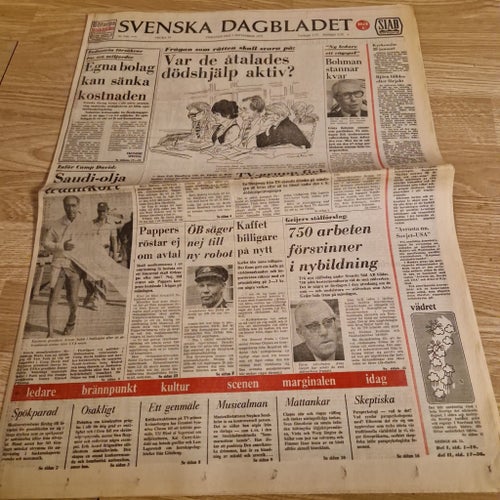 Svenska Dagbladet tidning från 1978