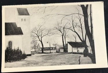Onslunda kyrka av Emil Johanson Thor (Tomelilla) Ur Skånsk Bildalmenacka 1947
