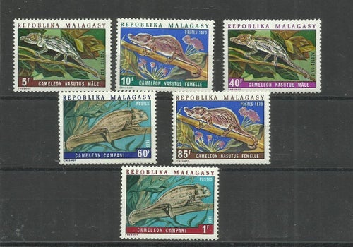 MALAGASY REPUBLIC 1973.- MNH/**- Malagasy Chameleons
