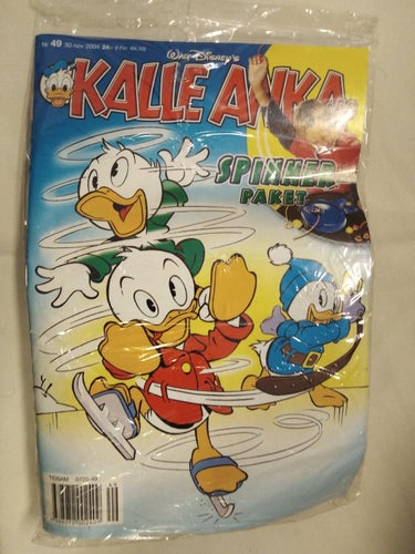 Kalle Anka & Co 2004 nr 49. inplastad. med leksak Spinnerpaket