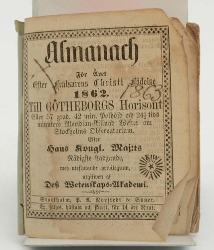 Almanach för året efter frälsarens Christi födelse 1862. Till Stockholms horison