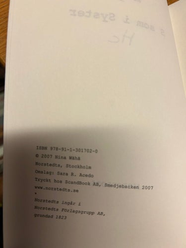 S som i syster av Nina Wähä, bok, SM, Very Good plus