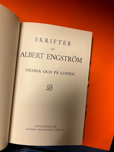 Hemma och på luffen av Albert Engström, Very Fine plus