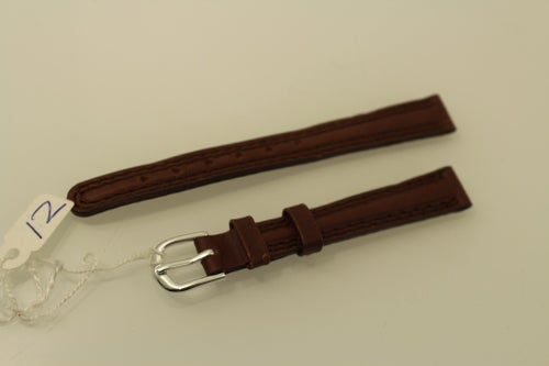 NOS läderband till armbandsur - 12 MM - (V10)