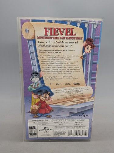Fievel - Mysteriet med nattmonstret - Svenskt tal - VHS