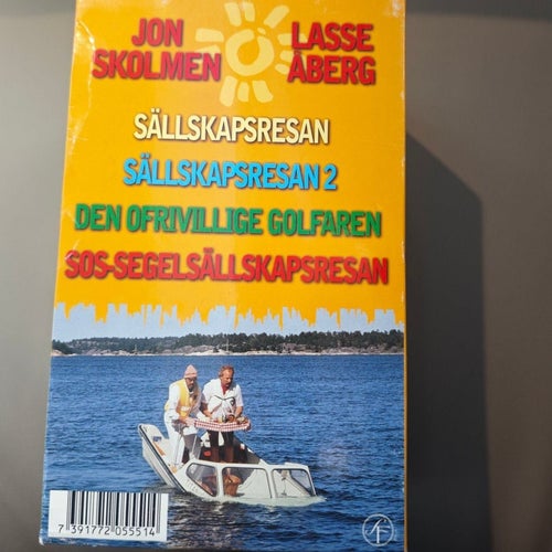 Lasse Åberg VHS Box - Sällskapsresan 1, 2, SOS, Den Ofrivillige Golfaren