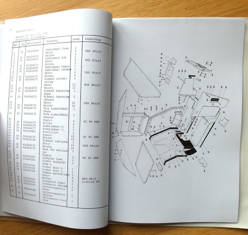 Reservdelskatalog Svensk Utrustning Massey Ferguson MF165/MF175/MF178 Harahytt
