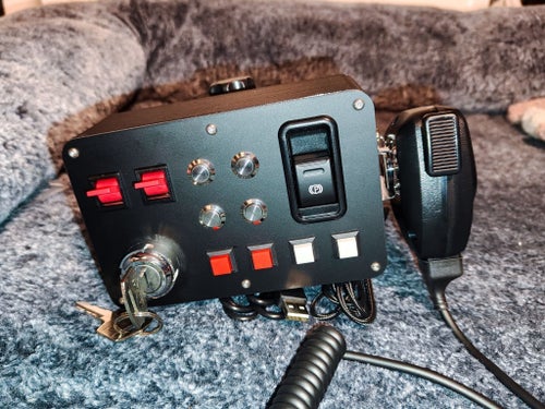 Truck simulator/Simracing USB Button Box (w/Kenwood Microphone & Key Ignition)