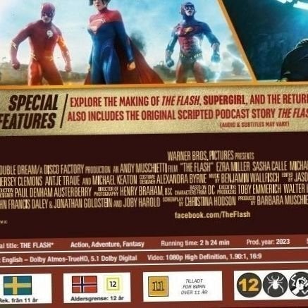 DC's THE FLASH 2023 144 Min Svtxt Blu-ray Ny Inplastad Pris 99 Frakt 44