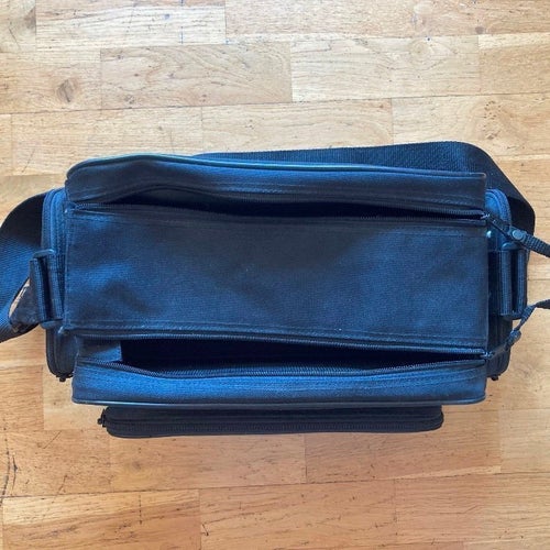 Vintage robust Kamera/Videokameraväska med axelrem, svart