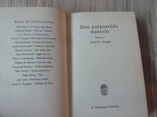 DEN PURPURRÖDA MANTELN, L. C. DOUGLAS, 1959, BÖCKER