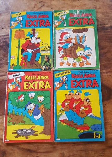 Kalle Anka Extra / 1978-79 (Paket med 4 st tidningar / Gott Skick)