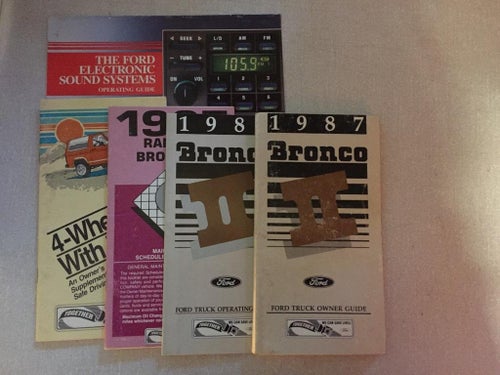 1987 Ford Bronco Owner Guide & Supplement
