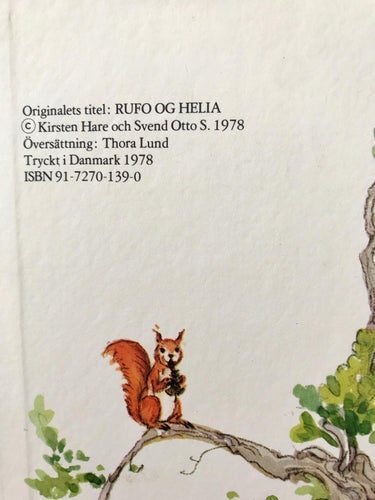 RUFO OCH HELIA Kirsten Hare Svend Otto S. 1978
