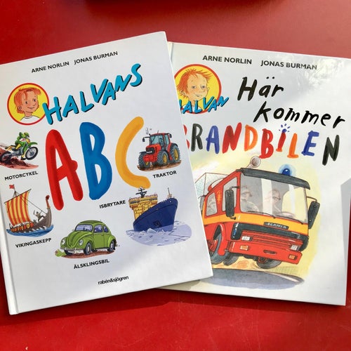 HALVANS ABC + HALVAN HÄR KOMMER BRANDBILEN Arne Norlin Jonas Burman