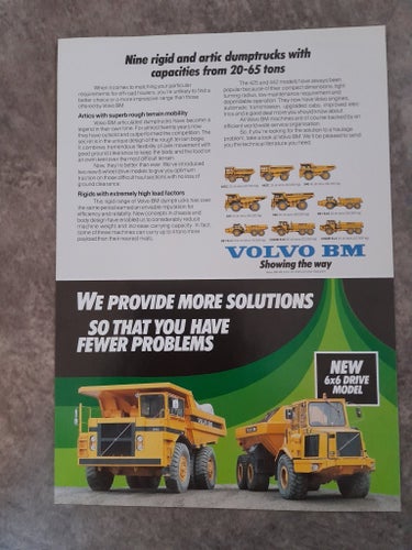 Broschyr Tipptruckar - Dumprar 425C - 5350B Kockums och Volvo BM
