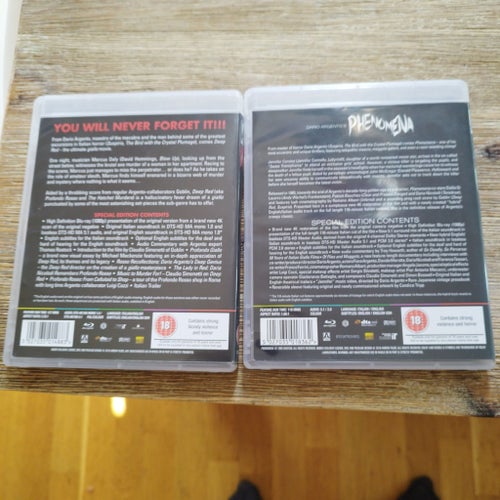 Dario Argento's Deep Red och Phenomena Blu-ray