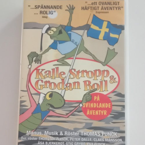 Kalle Stropp & Grodan Boll - På Svindlande Äventyr / 1991 / VHS / SE