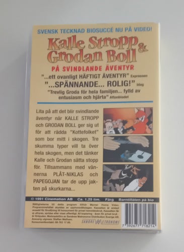 Kalle Stropp & Grodan Boll - På Svindlande Äventyr / 1991 / VHS / SE