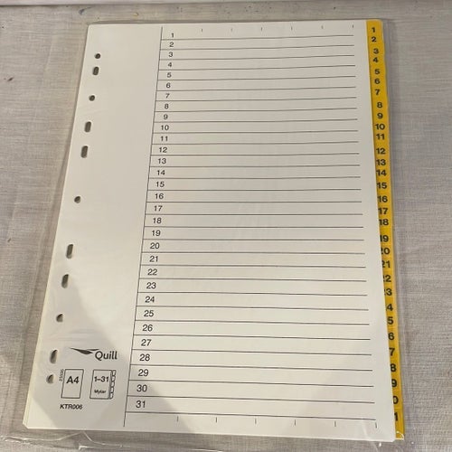 Mylarregister Register 1-31