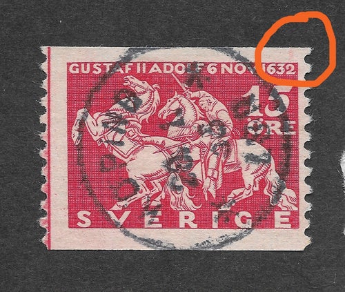 Variant F235 P I - "MED FLAMMA" prakt stämplat KÖPING