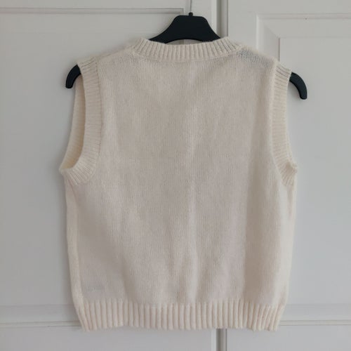 SHEIN krämfärgad ljusrosa kofta, storlek XS