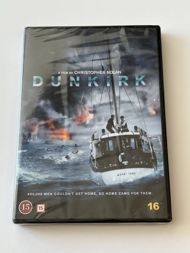 Dunkirk (Tom Hardy & Cillian Murphy, 2017). Inplastad DVD