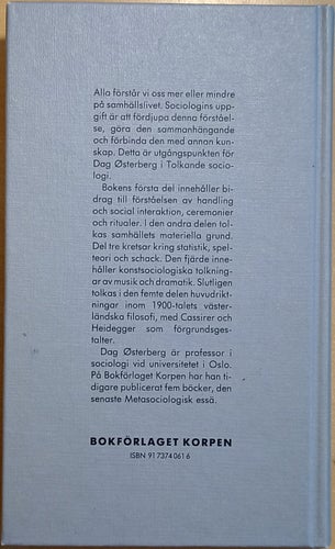 Tolkande sociologi / Dag Østerberg