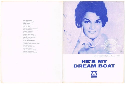Schlagerklubben - He's My Dream Boat - Connie Francis - nothäfte 4 sidor