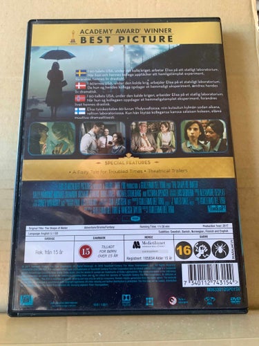 The shape of water, Dvd