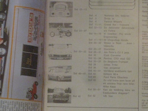 Colorod Nr 1 1975 Honda HD Chopper Triumph Trike Pontiac GTO