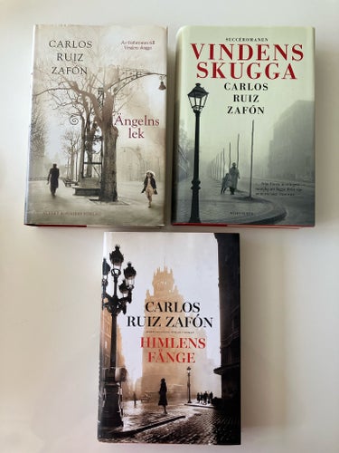 Carlos Ruiz Zafón - Ängelns lek, Vindens skugga, Himlens fånge, inbundna