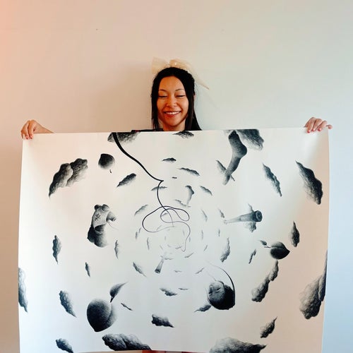 Surrealistiskt print - Yüsi - "Chinese Ghost Story"